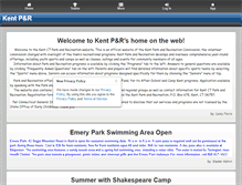 Tablet Screenshot of kentctparkandrecreation.com